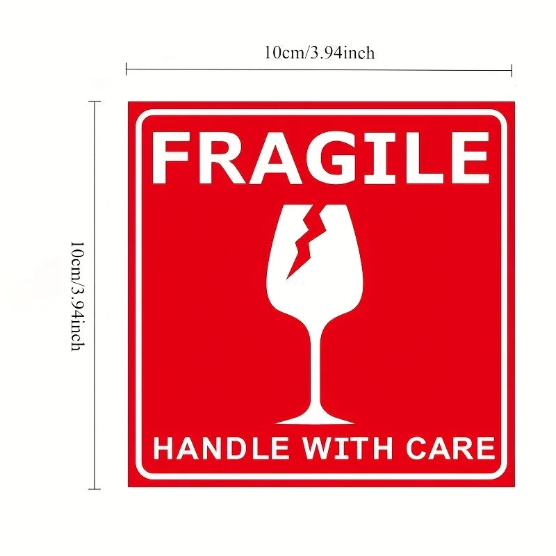 60 Fragile warning stickers - Transport label stickers, fragile transport labels, packaging warning stickers