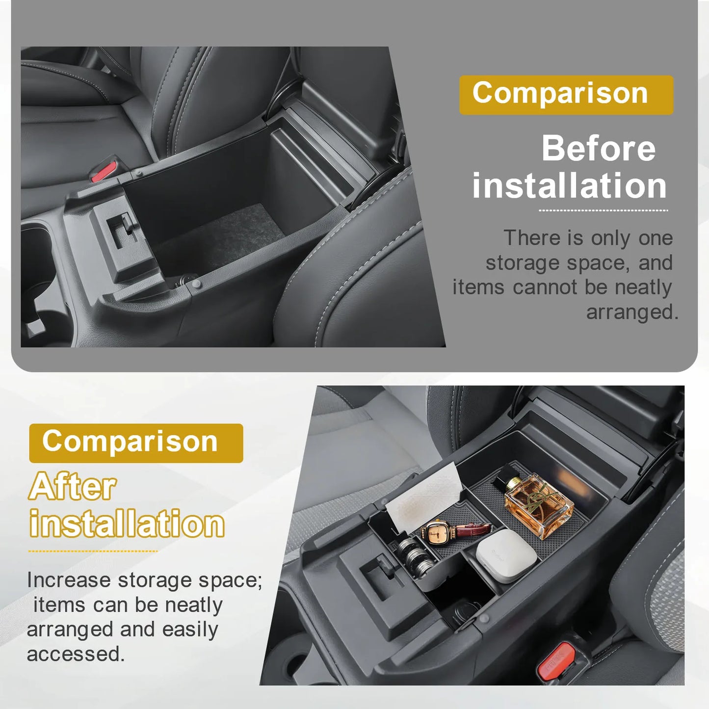 Armrest Storage Box Tray For2025 2024 2023 2022 2021 2020 Subaru Outback & Legacy Center Console Organizer Interior Accessories