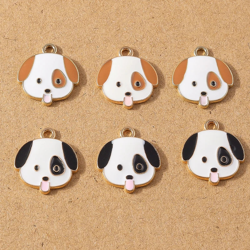 10pcs Cute Enamel Cartoon Animal Cat Charms Pendants for Necklace Earrings DIY Bracelet Handmade Jewelry Making Accessories
