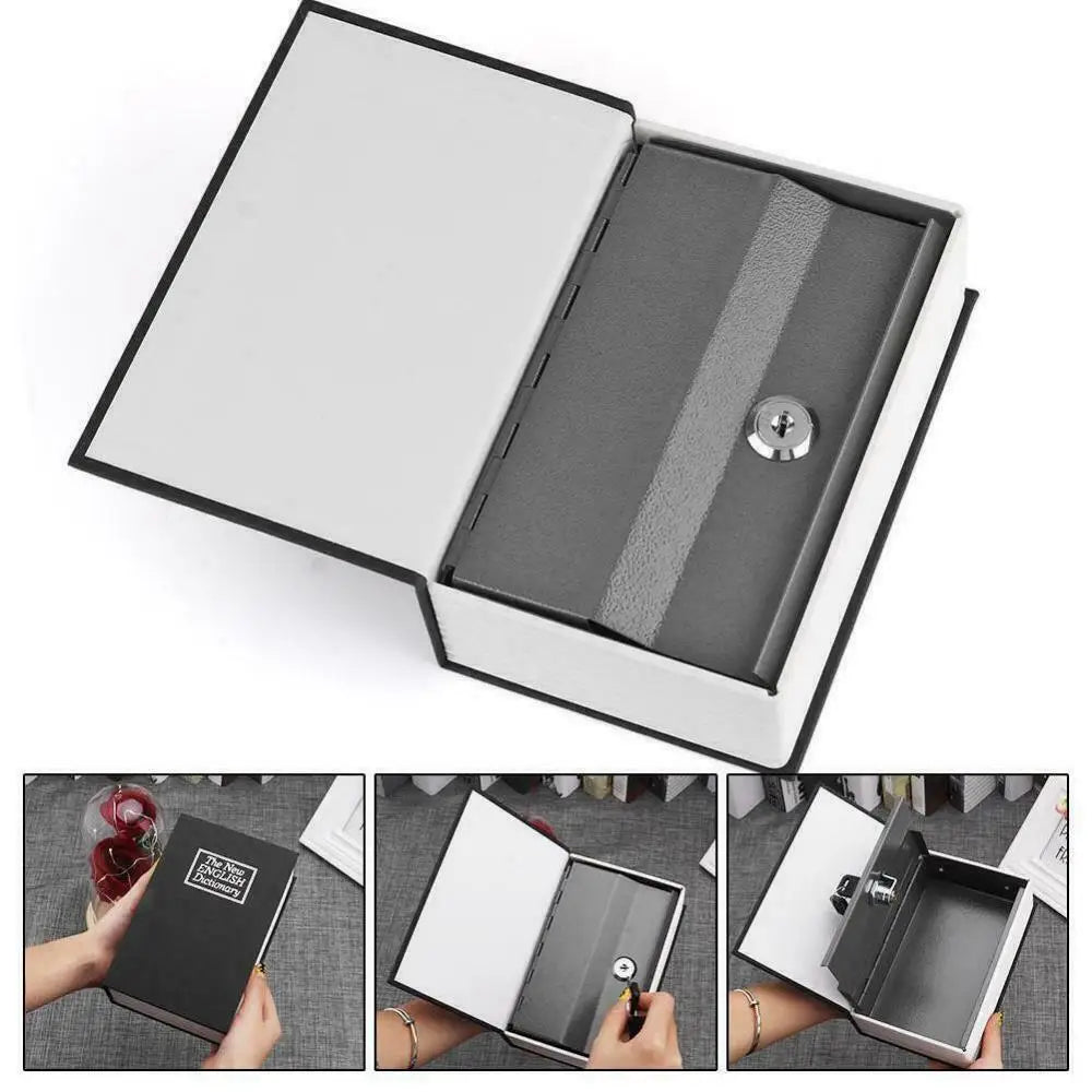 Bank Savings Bank Secret Stash Booksafe Key Box With Lock Dictionary Hollow Book Safe Diversion Metal Box Simulated Book Safe