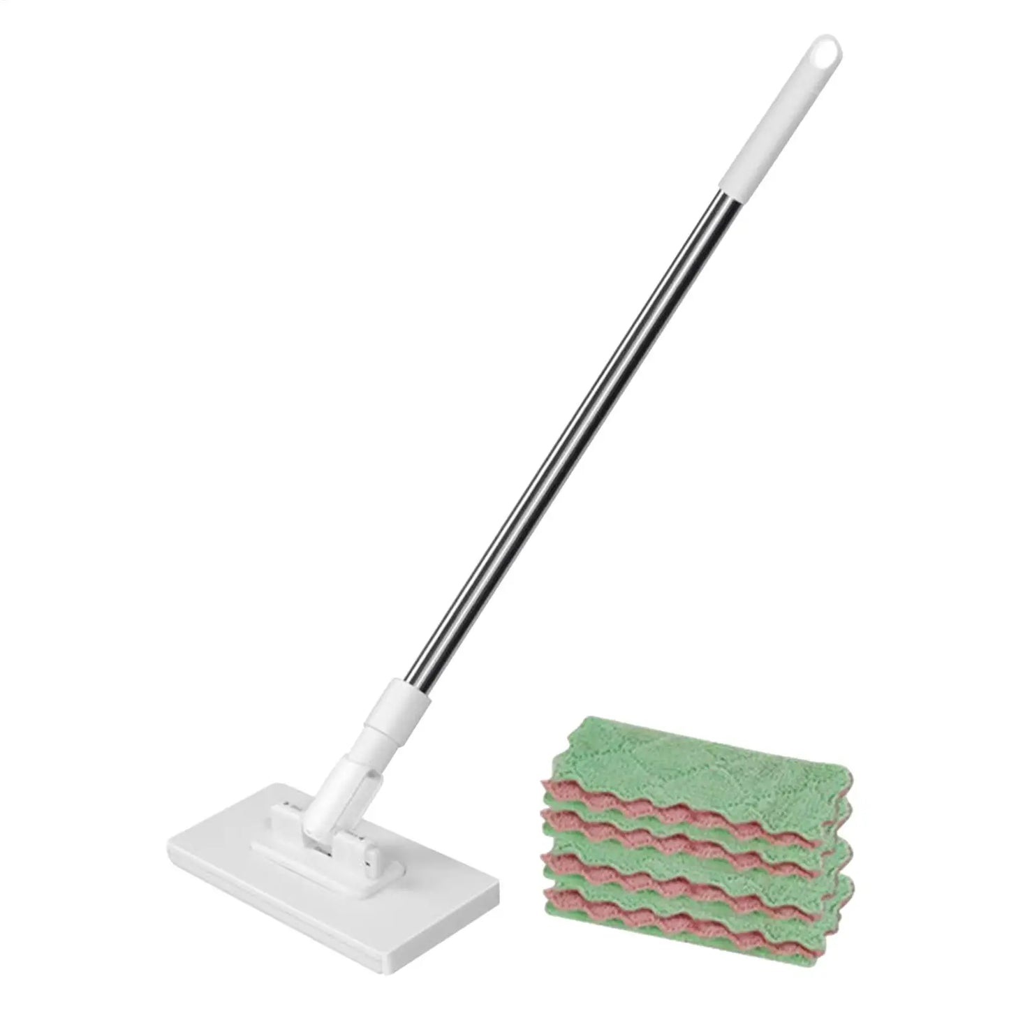 Dust Removal Mop Face Towel Washer Mop With 4 Replacement Cloths Household Cleaner Tool Dust Removal Equipment for Window