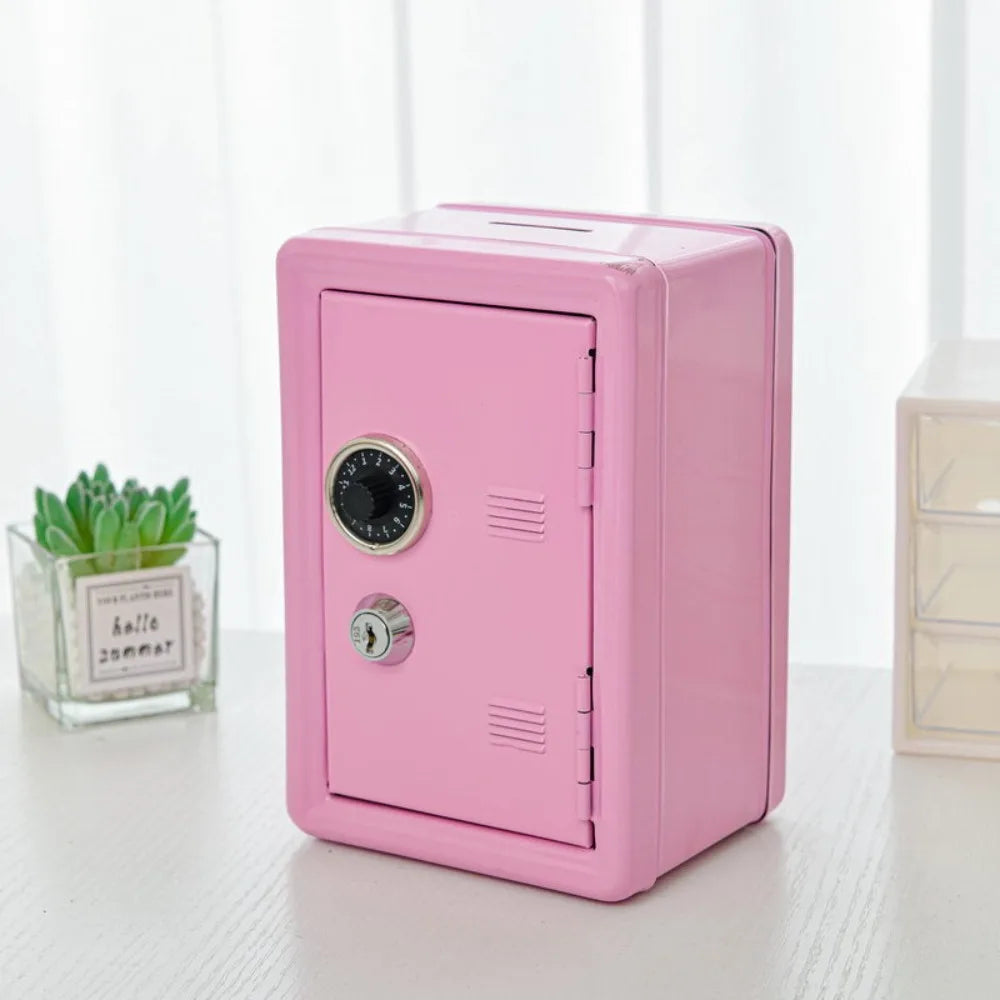 Portable Password Lock Mini Safe Box Anti-Theft Cabinet Piggy Bank Metal Strongbox Household Use