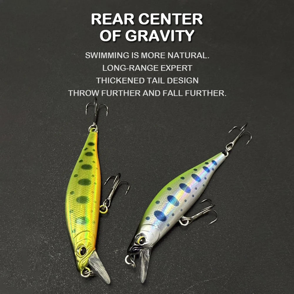 6.3cm 7.7g Fishing Lures Sinking Minnow Wobbler Long Casting Artificial Hard Bait Jerkbait Fishing Accessories Trout Bass MN712