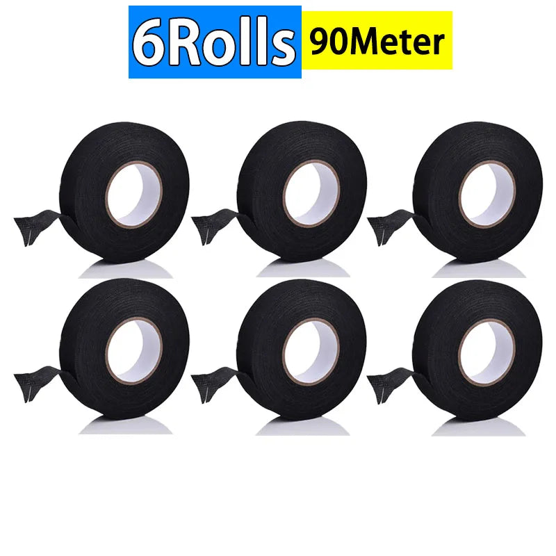 Electrical Tape Heat Resistant Wiring Harness Fabric Waterproof  Automotive Insulating Adhesive Cloth for Cable Wire Wrap 1-10Pc