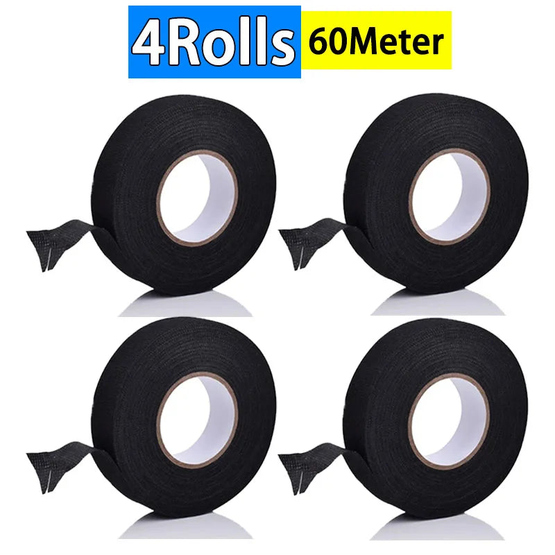 Electrical Tape Heat Resistant Wiring Harness Fabric Waterproof  Automotive Insulating Adhesive Cloth for Cable Wire Wrap 1-10Pc