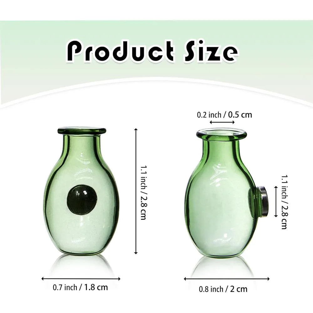 1Pc Cat Whiskers Mini glass Vases Magnetic Tiny Vases Refrigerator Decor Small Plant Kitchen Office Cat Dog Whisker Holder gift