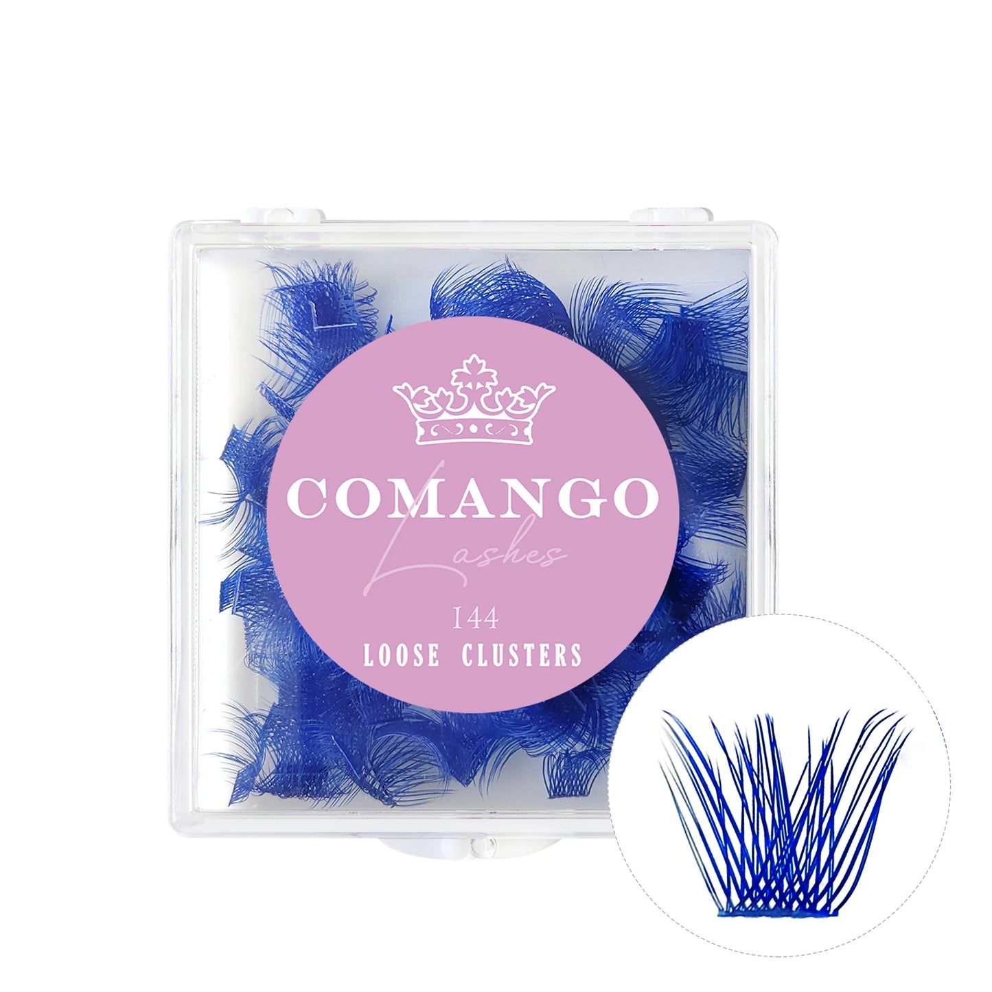 144pcs Colored Loose Lash Segmented Cluster Individual Russian Wispy C/D Curl Cluster Lashes Extension DIY At Home