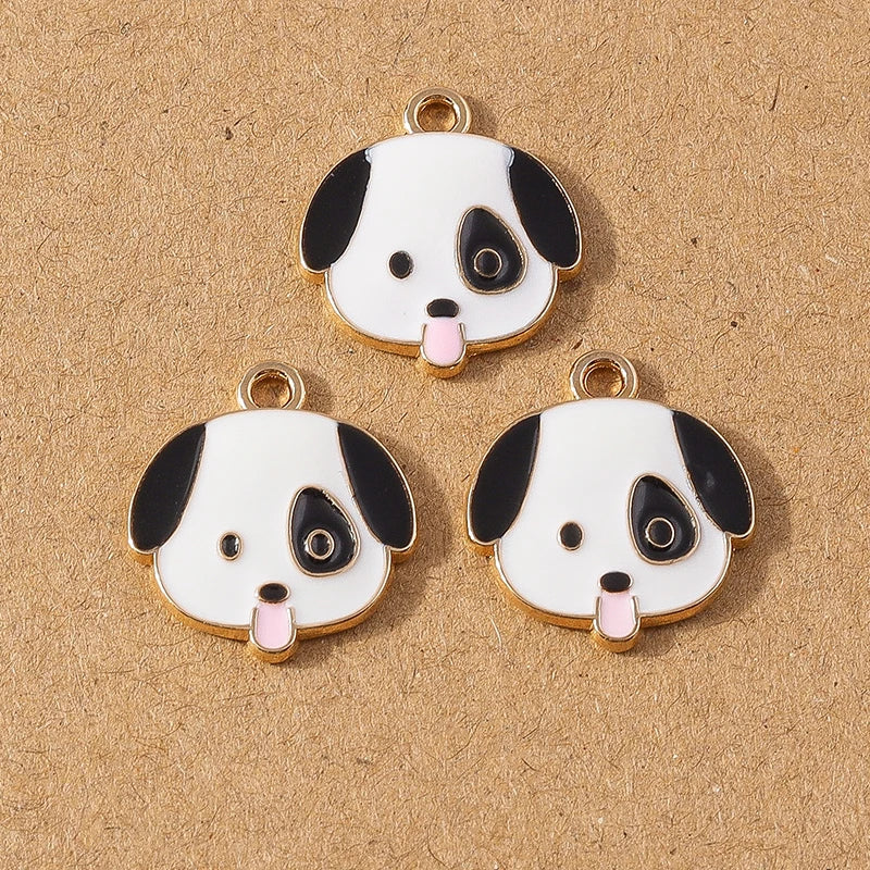 10pcs Cute Enamel Cartoon Animal Cat Charms Pendants for Necklace Earrings DIY Bracelet Handmade Jewelry Making Accessories