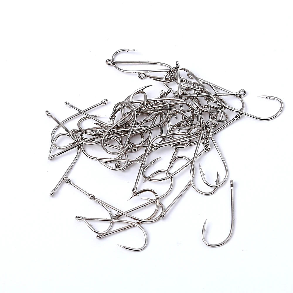 400pcs boxed long handle hook double back thorn hook Dezhou fishing group soft bait soft worm hook high carbon steel
