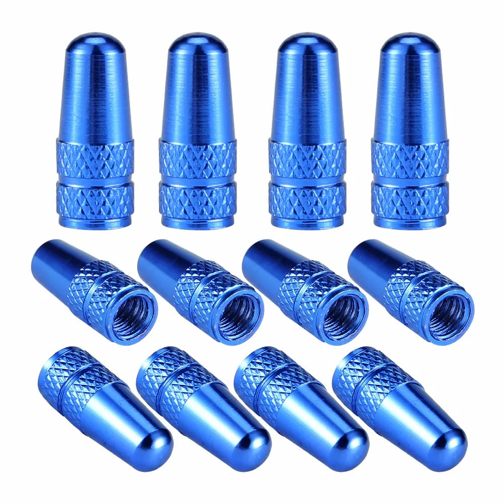 4Pcs Aluminum Alloy Presta Valve Caps for Road MTB Track Racing Bike Tires - French Valve Wheel Tube Tire Wheel Covers