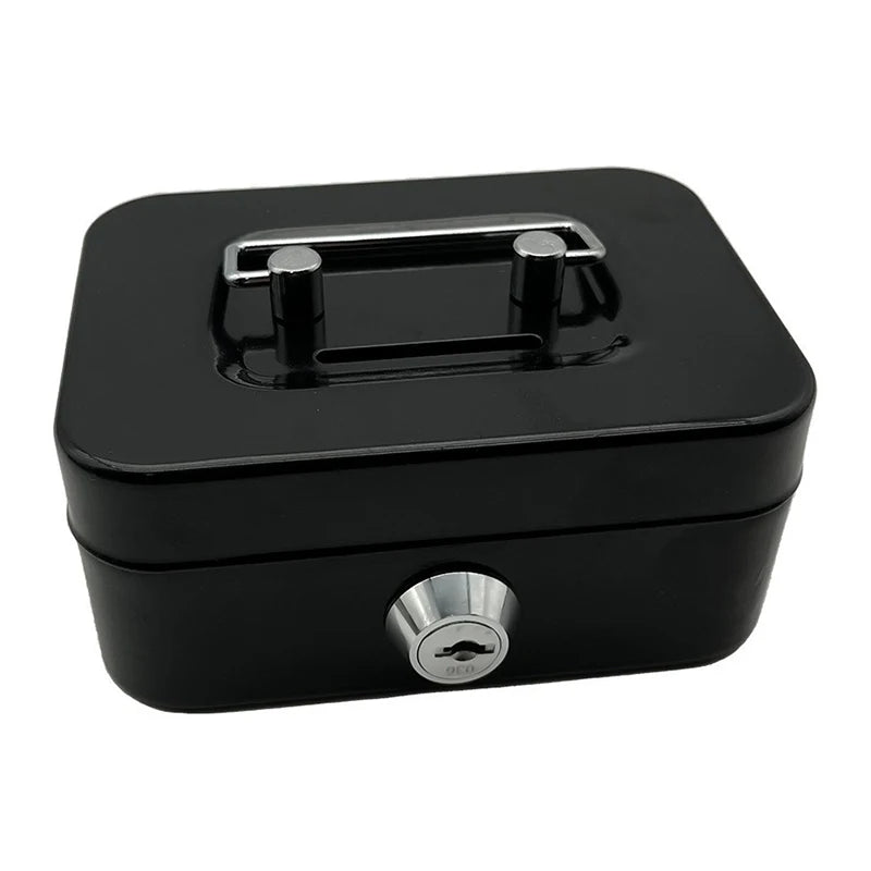 Portable Piggy Box Made Of Metal Small Security Lock Box Sturdy Coin Boxes Money Safe Box Lockable Cash Box With Key For Kids