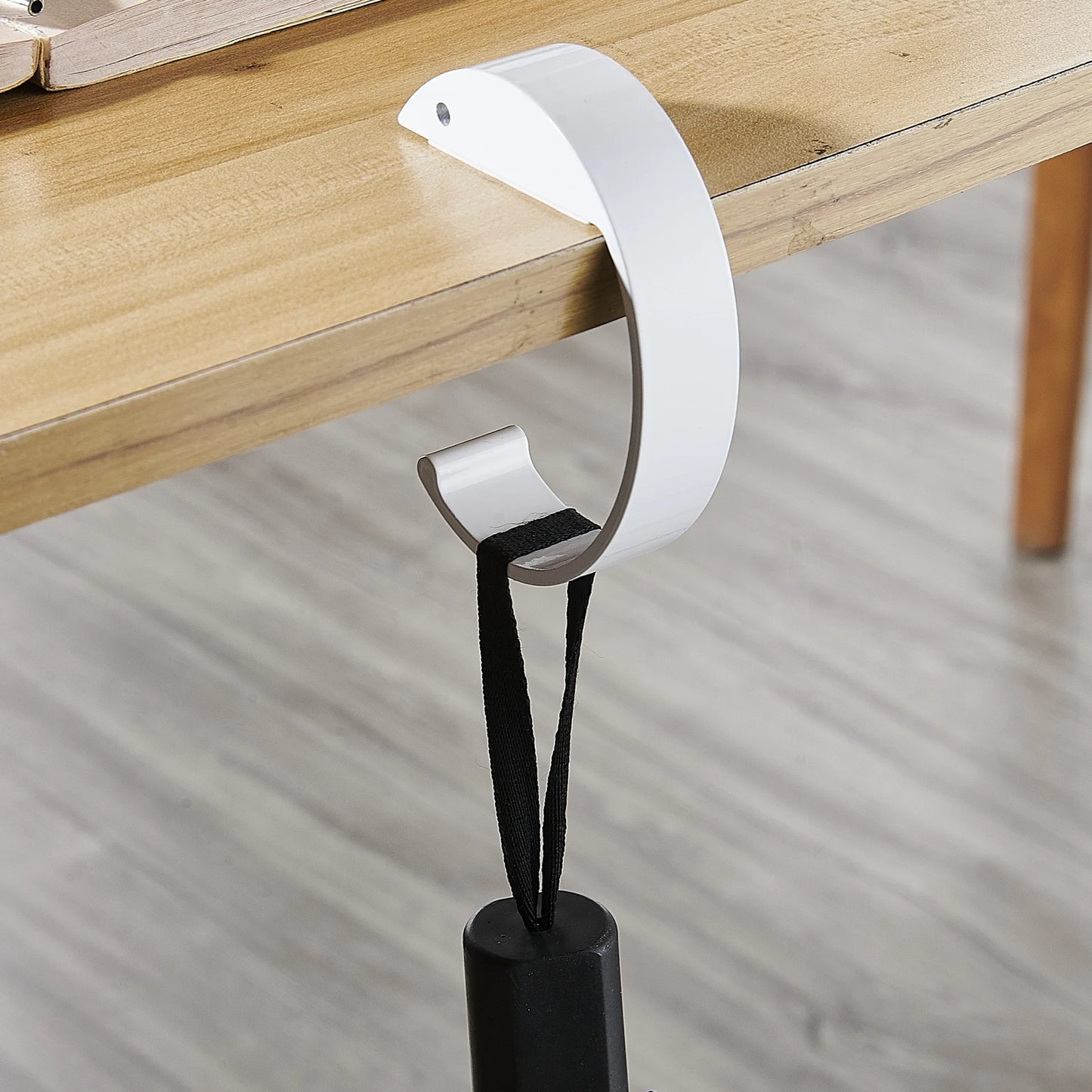 Desk Bag Hanger Portable Bag Hanger School Office Desk Edge Bag Hook Desktop Backpack Hanger Punch Free Desk Side Handbag Rack