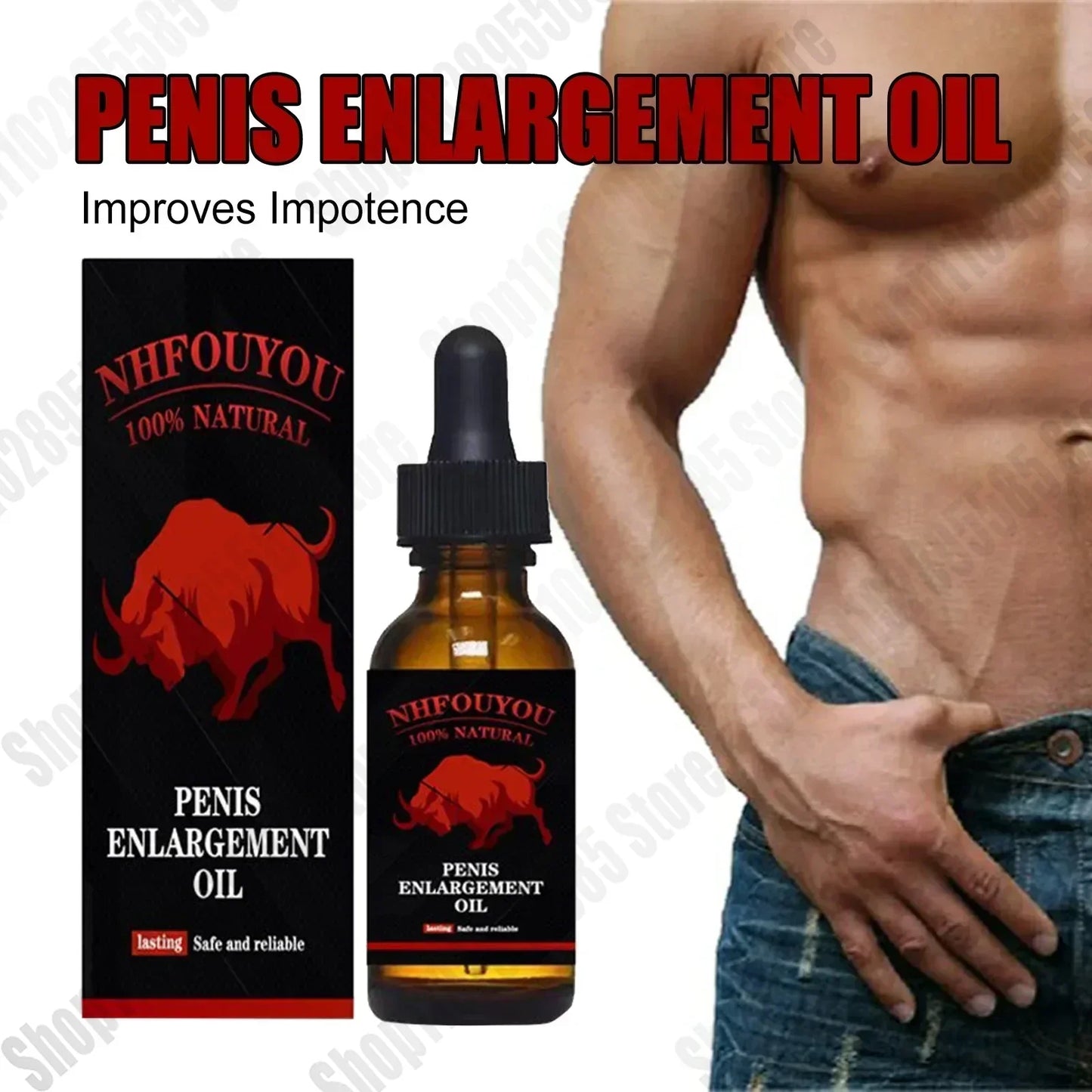 Best Seller  Male Penis Enlargement Gel Sex Toys Big Cock Long Erection Delay Cream Extension Massage Oil 18 Growth  Sex Product