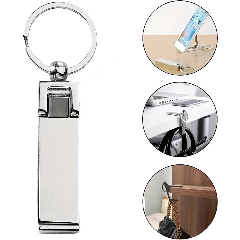 Multifunctional Bag Hangers Purse Hook Foldable Instant Purse Hook Handbag Table Hanger Holder With Carabiner Bag Accessories
