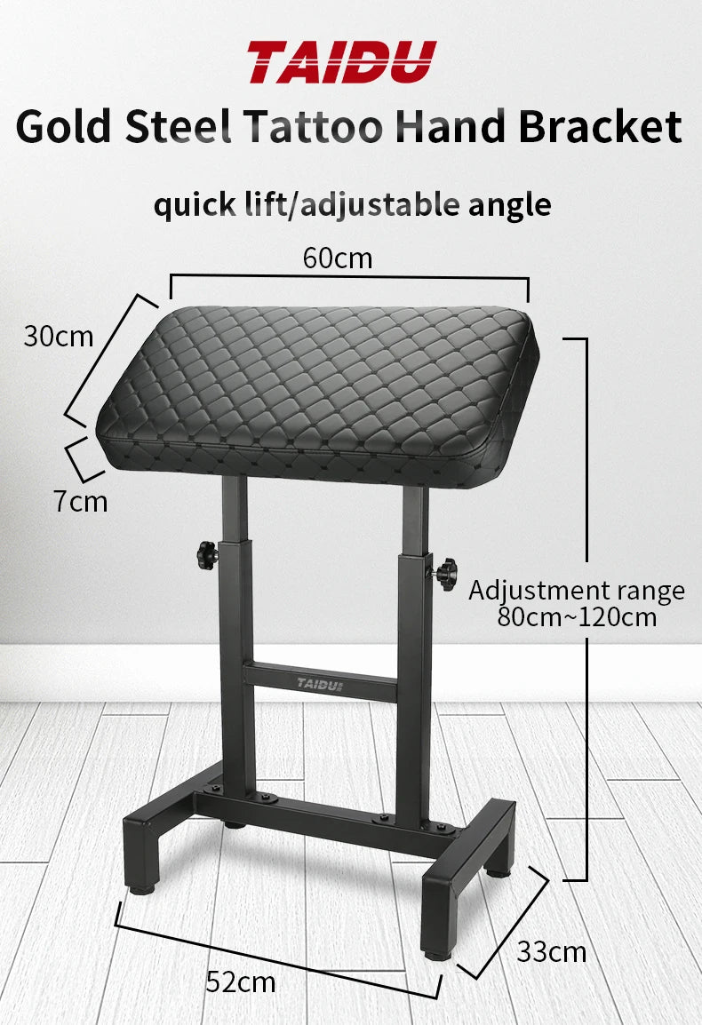 TAIDU Tattoo Armrest Stand With Tray Tattoo Arm Leg Rest Stand Adjust Height 120cm Tattoo Arm Holder Tattoo Equipment