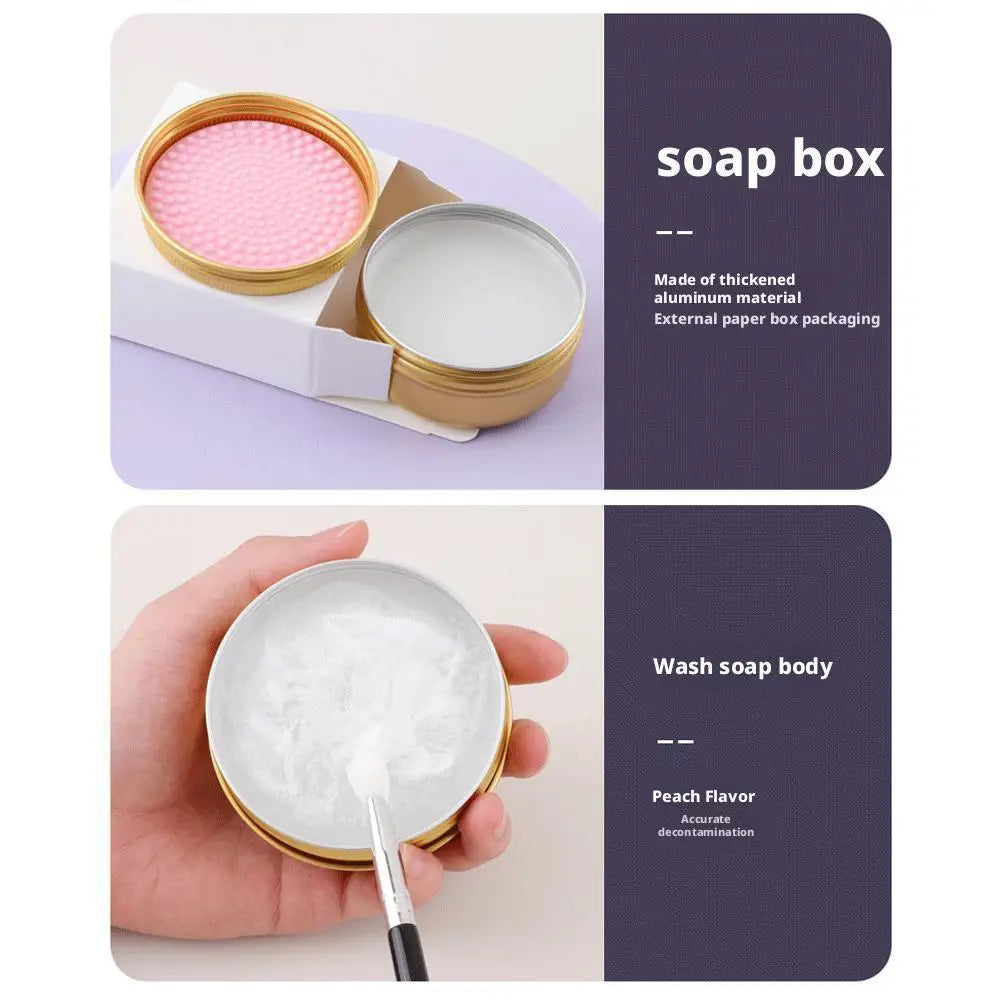 Natural Makeup Brush Cleaner Soap Multi Functional Washing Outdoor Portable Cosmetics Travel Beauty Cleaner Tools Reusable
