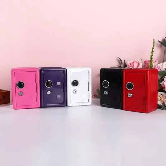 Portable Password Lock Mini Safe Box Anti-Theft Cabinet Piggy Bank Metal Strongbox Household Use