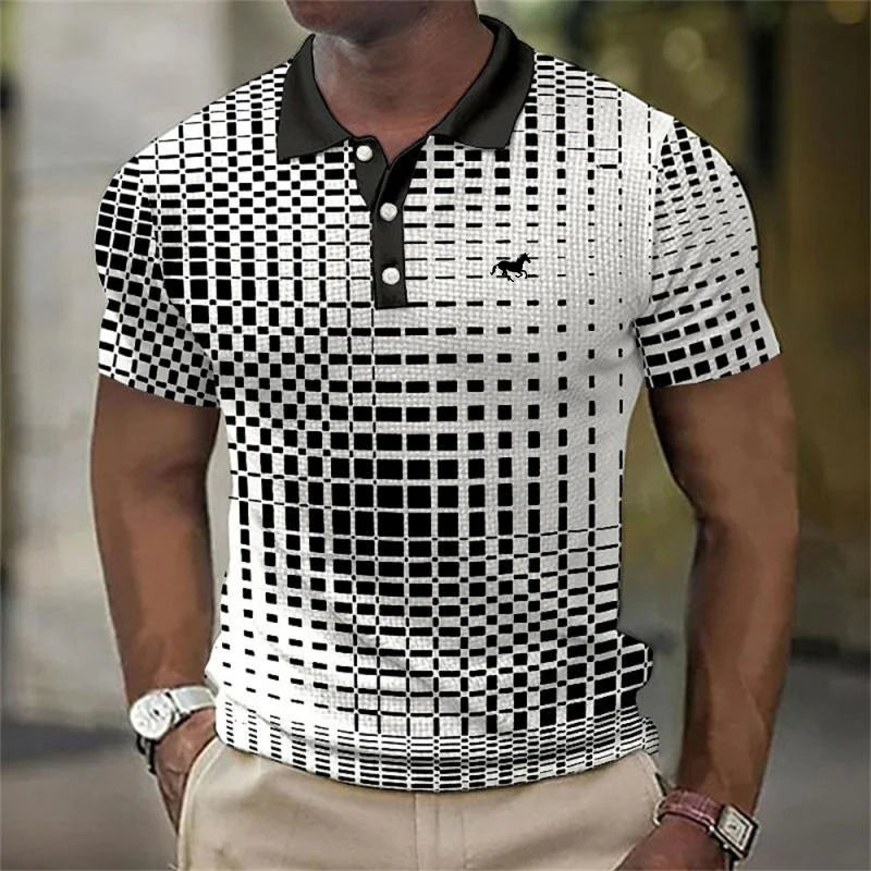 New Trending Men Summer Short Sleeve Fashion Casual Polo Shirt .