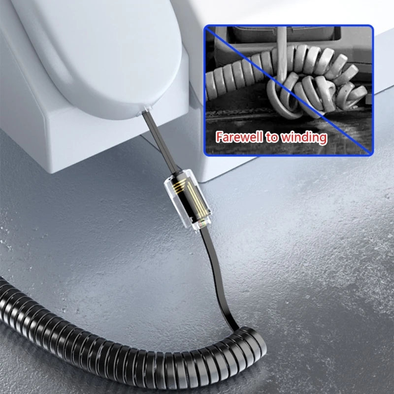 Rotatable Anti-Tangle Cord Telephone Cord Detangler Untangling Twisted Cord Universal 360degree Rotatable Cable