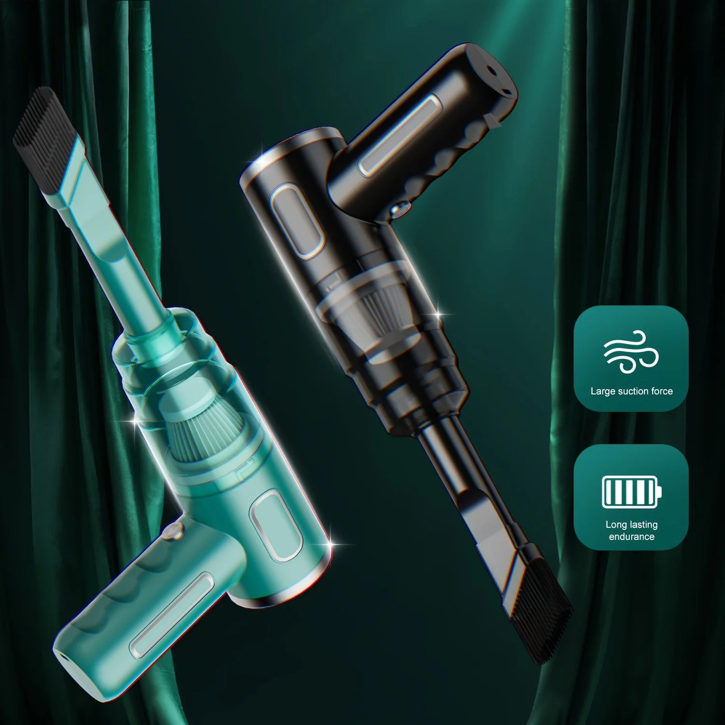 USB Mini Vacuum Cleaner, Powerful Suction for Car/Home/Office. Portable & Wireless with Multiple Attachments. Fast USB Charging.