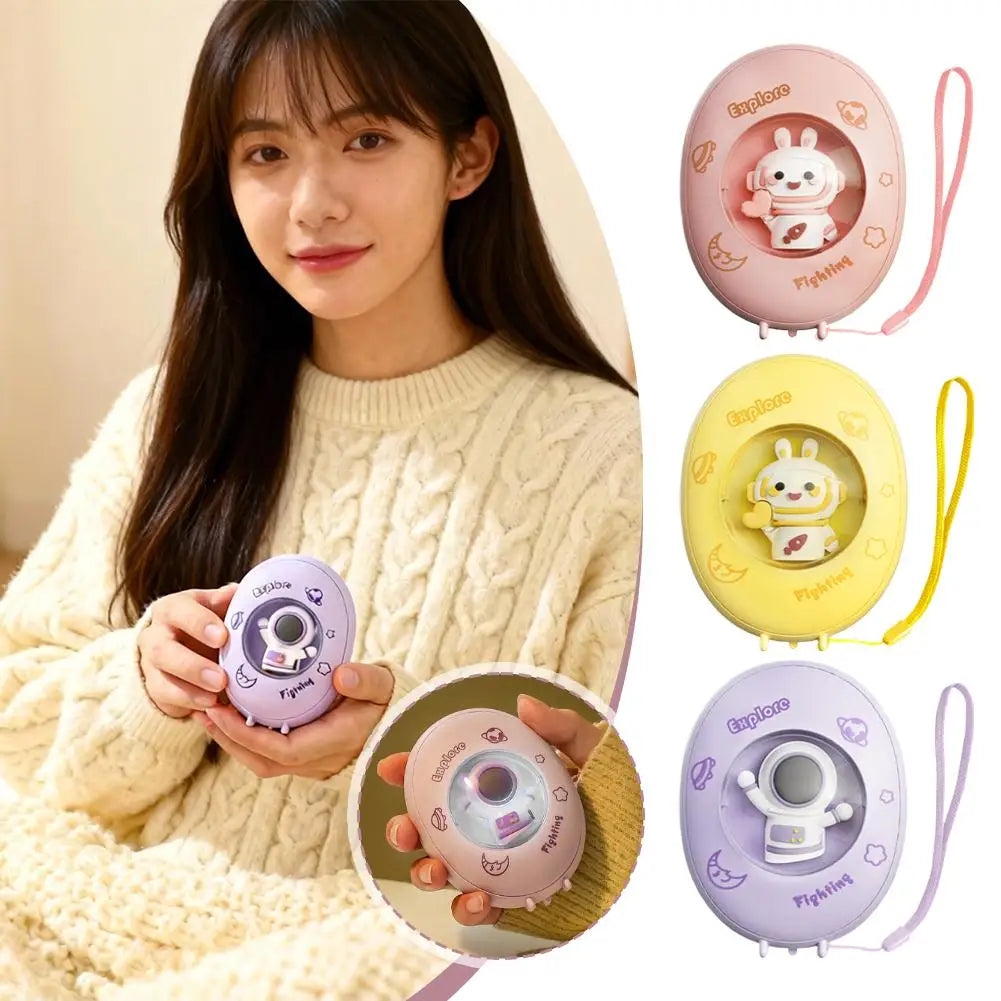 Mini Hand Warmer Portable Cartoon Design 1200mAh Battery USB Rechargeable Fast Winter Warm Tool Ambient Light Trending Now
