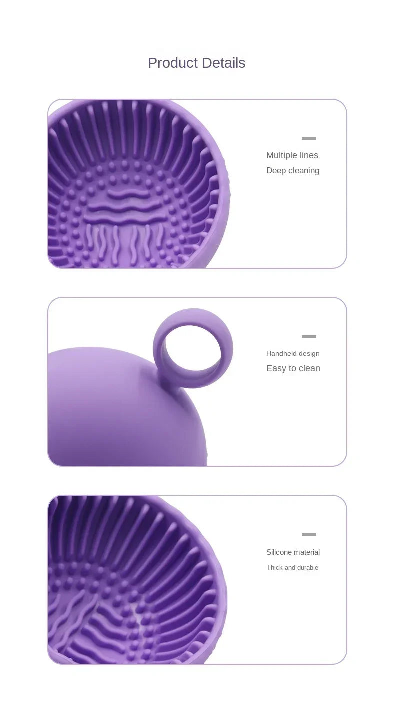 Makeup Brush Cleaner Folding Powder Puff Cleaning Bowl Eyeshadow Brushes Wash Clean Mat Beauty Tools Soft Silicone Scrubber Box