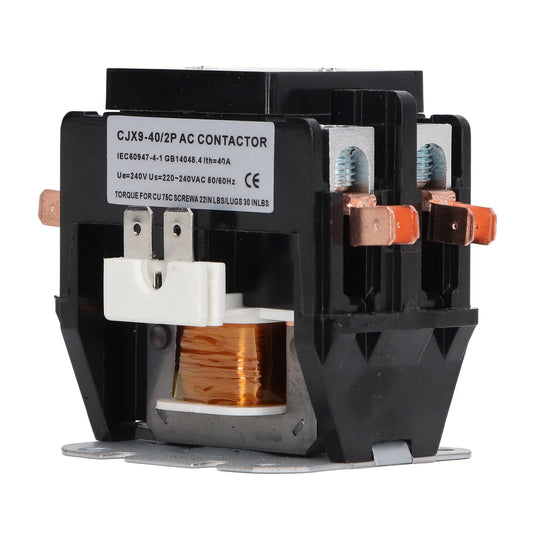 Air Conditioner AC Contactor Heat Resistant Crack Proof Buckle Replacement Durable 40A AC Contactor for Power Applications