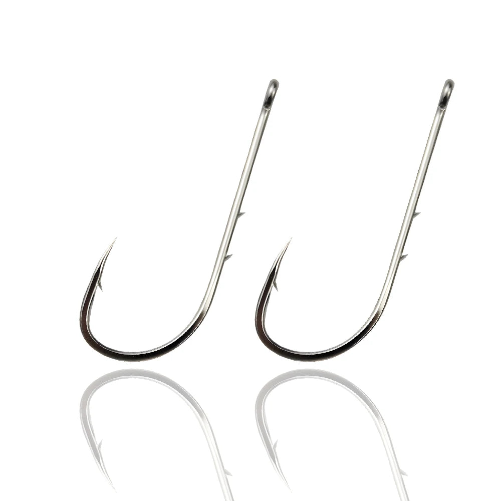 400pcs boxed long handle hook double back thorn hook Dezhou fishing group soft bait soft worm hook high carbon steel