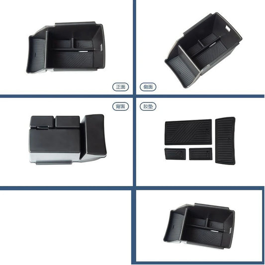 Car Storage Box for Volkswagen VW Tayron Tiguan R-Line 2024~2026 2025 Armrest Central Console Sundries Organizer Tray Accessorie