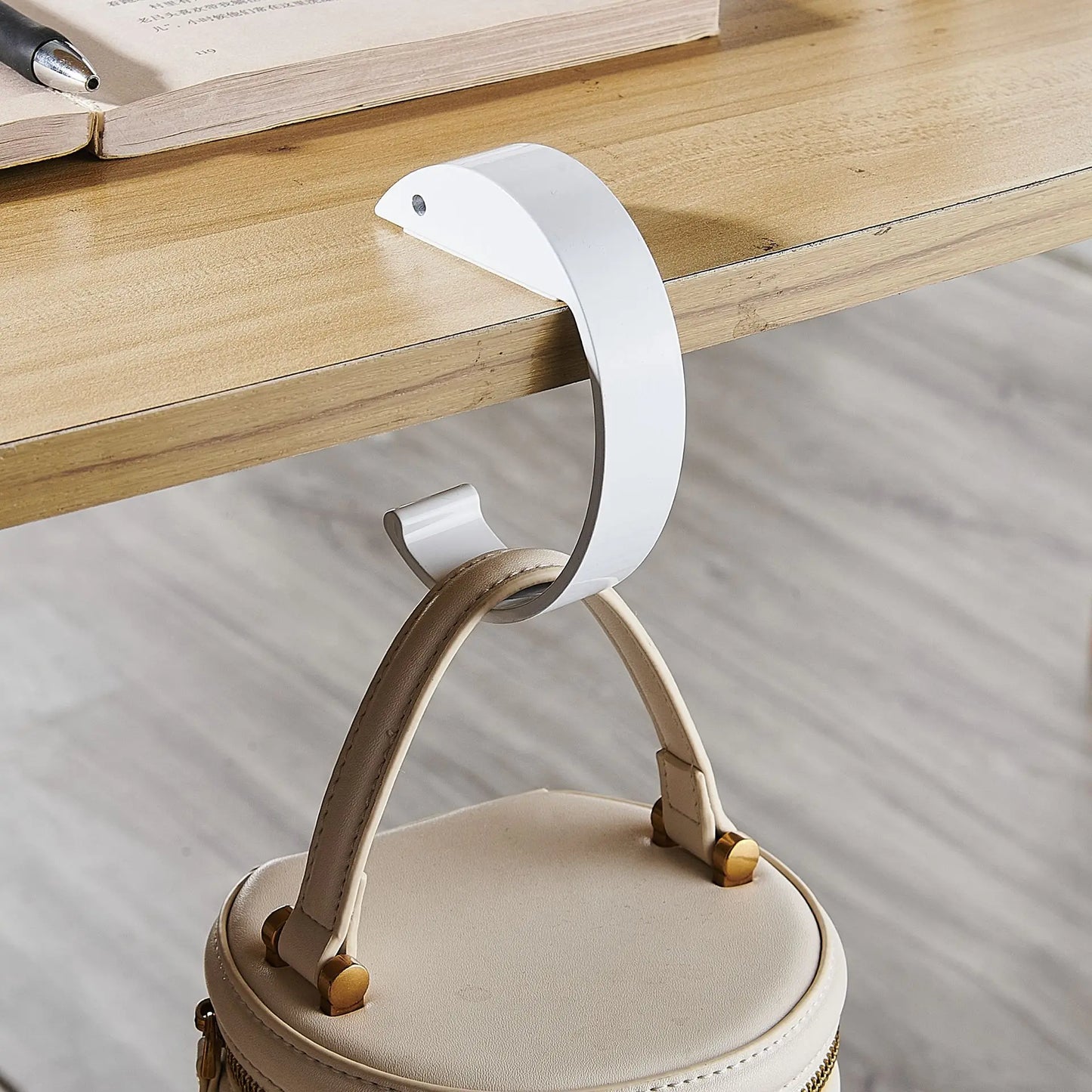 Desk Bag Hanger Portable Bag Hanger School Office Desk Edge Bag Hook Desktop Backpack Hanger Punch Free Desk Side Handbag Rack