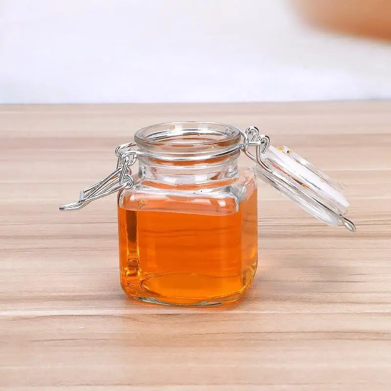 50/100ml Glass Bottle Sealed Jar For Kitchen Food Pickle Fruit Canned Transparent Big Mouth Jam Bottle Storage Jar Household