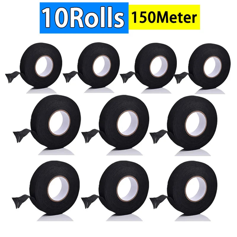 Electrical Tape Heat Resistant Wiring Harness Fabric Waterproof  Automotive Insulating Adhesive Cloth for Cable Wire Wrap 1-10Pc