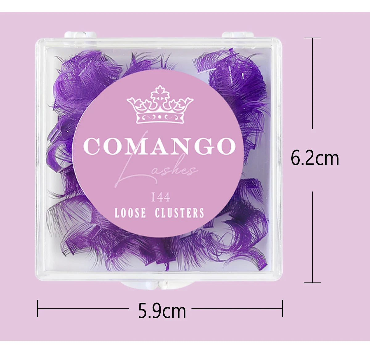 144pcs Colored Loose Lash Segmented Cluster Individual Russian Wispy C/D Curl Cluster Lashes Extension DIY At Home