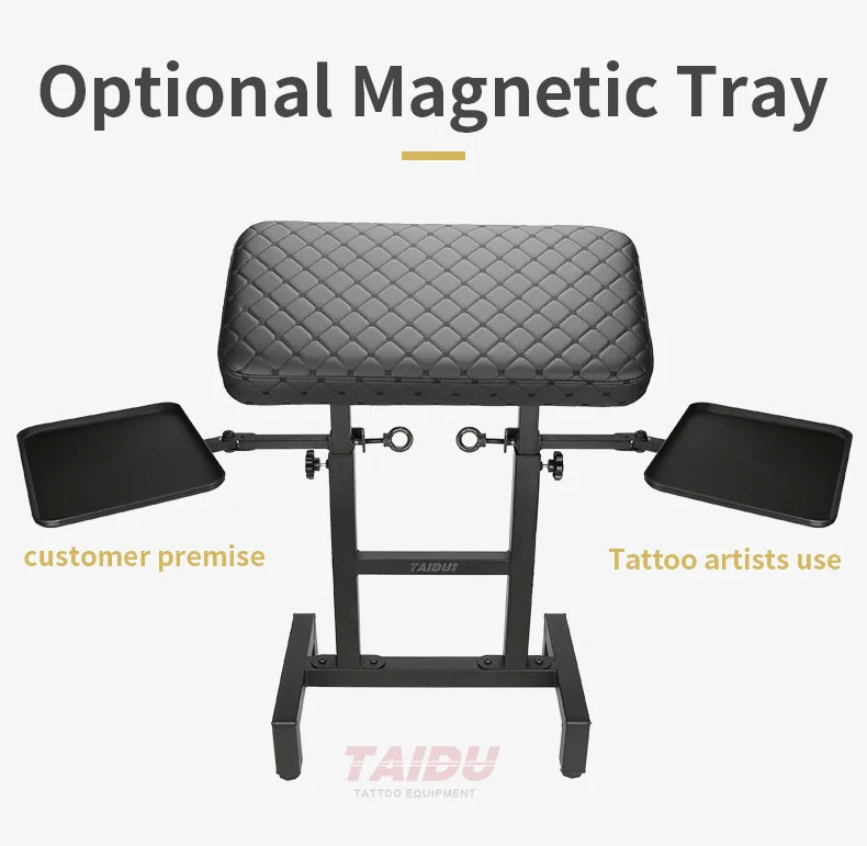 TAIDU Tattoo Armrest Stand With Tray Tattoo Arm Leg Rest Stand Adjust Height 120cm Tattoo Arm Holder Tattoo Equipment