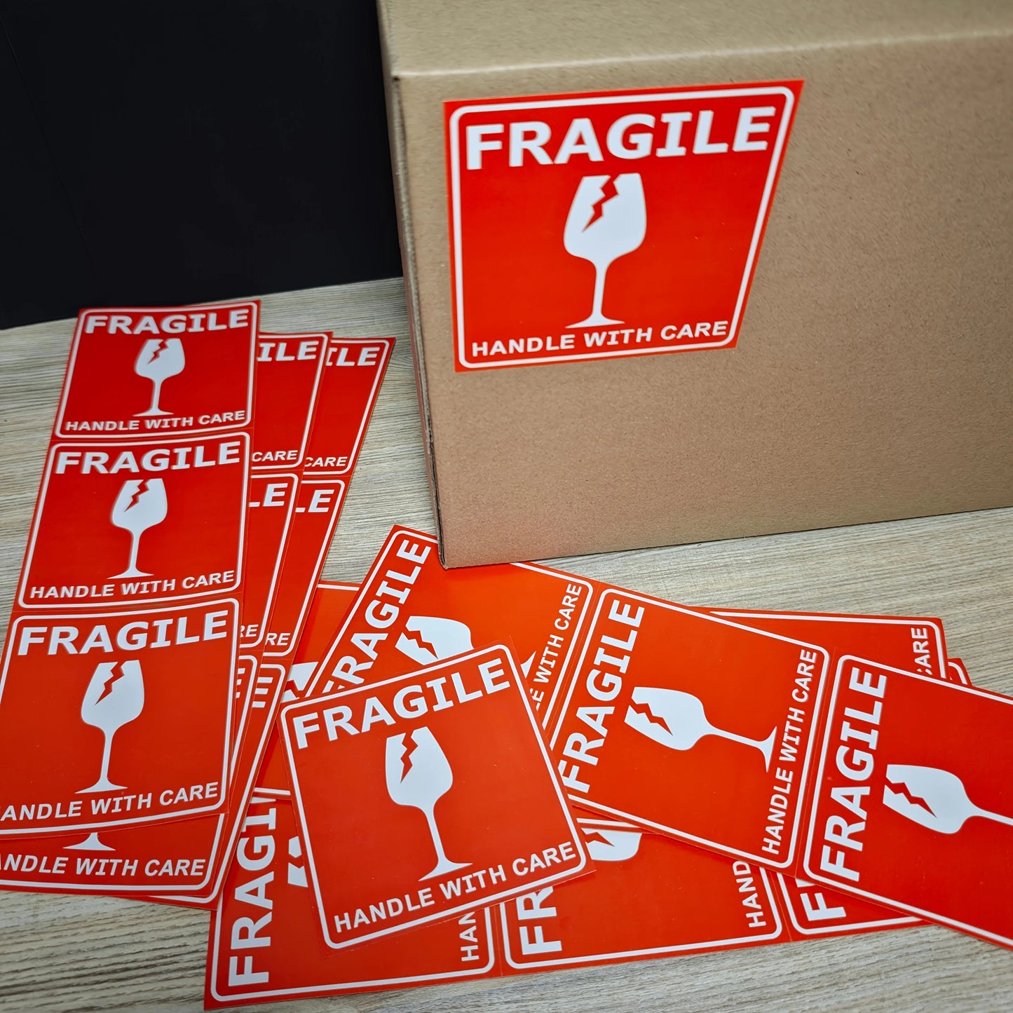 60 Fragile warning stickers - Transport label stickers, fragile transport labels, packaging warning stickers
