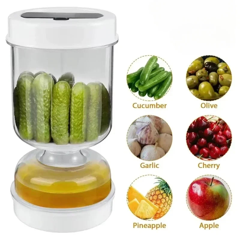 Pickle Jar Pickle Container Pickle and Olive Hourglass Jar Juice Separator Jar with Airtight Lid for Jalapeno Gherkin BPA Free