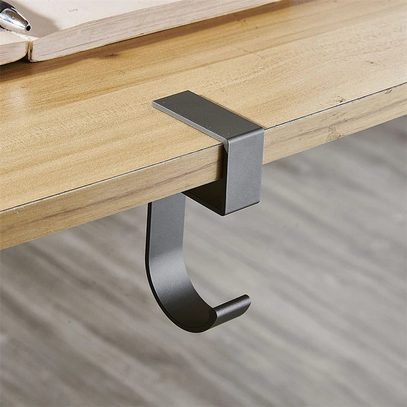 Desk Bag Hanger Portable Bag Hanger School Office Desk Edge Bag Hook Desktop Backpack Hanger Punch Free Desk Side Handbag Rack