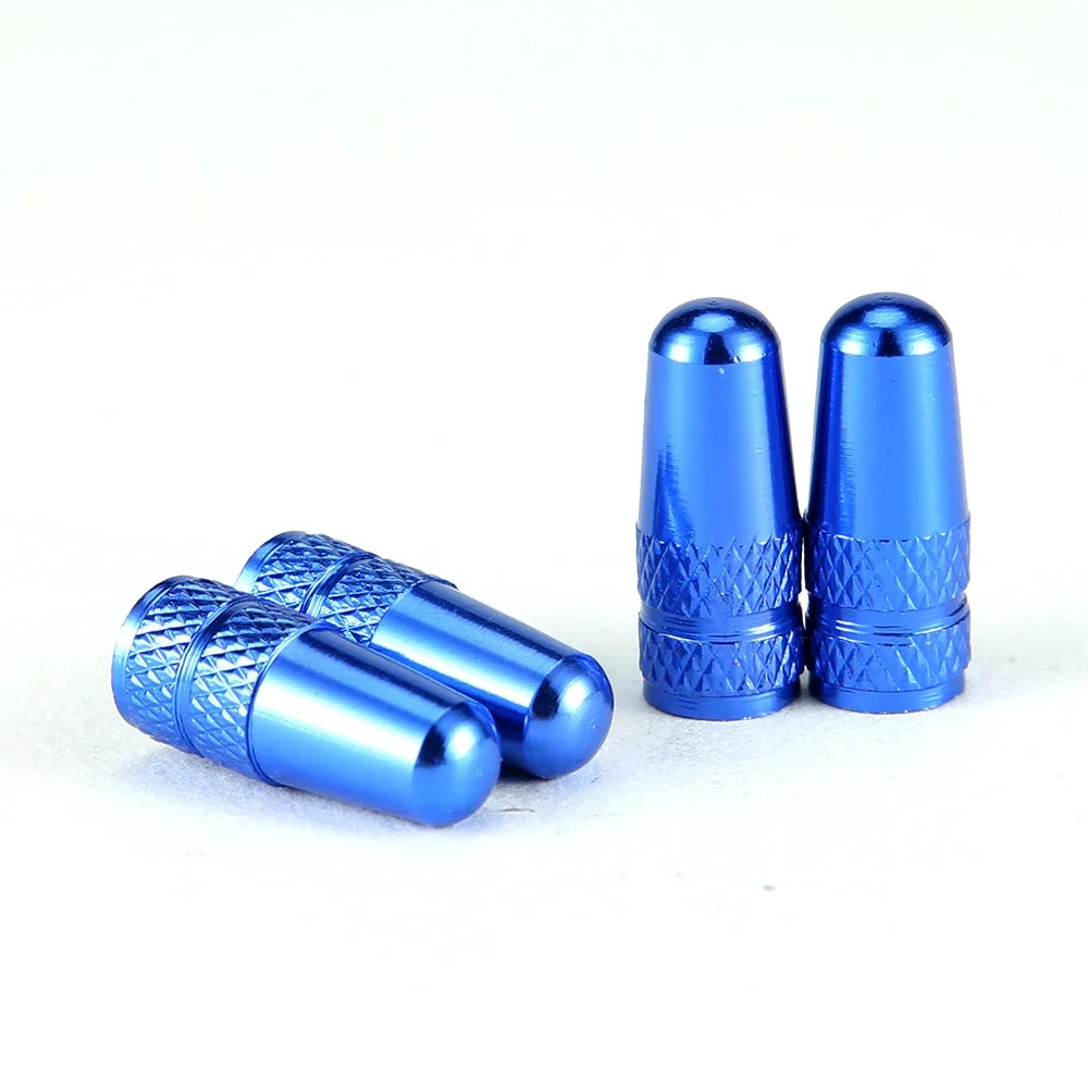 4Pcs Aluminum Alloy Presta Valve Caps for Road MTB Track Racing Bike Tires - French Valve Wheel Tube Tire Wheel Covers