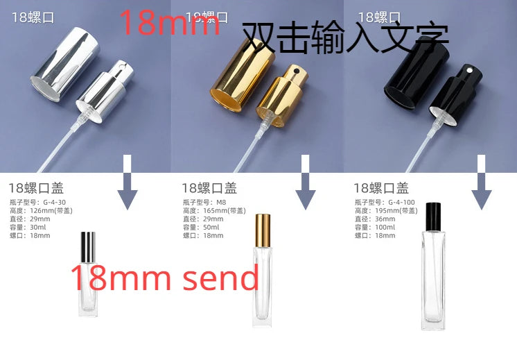 13/15mm Electrochemical Aluminum Atomizing Spray Head Bayonet Type Aluminum Perfume Bottle Matching Nozzle