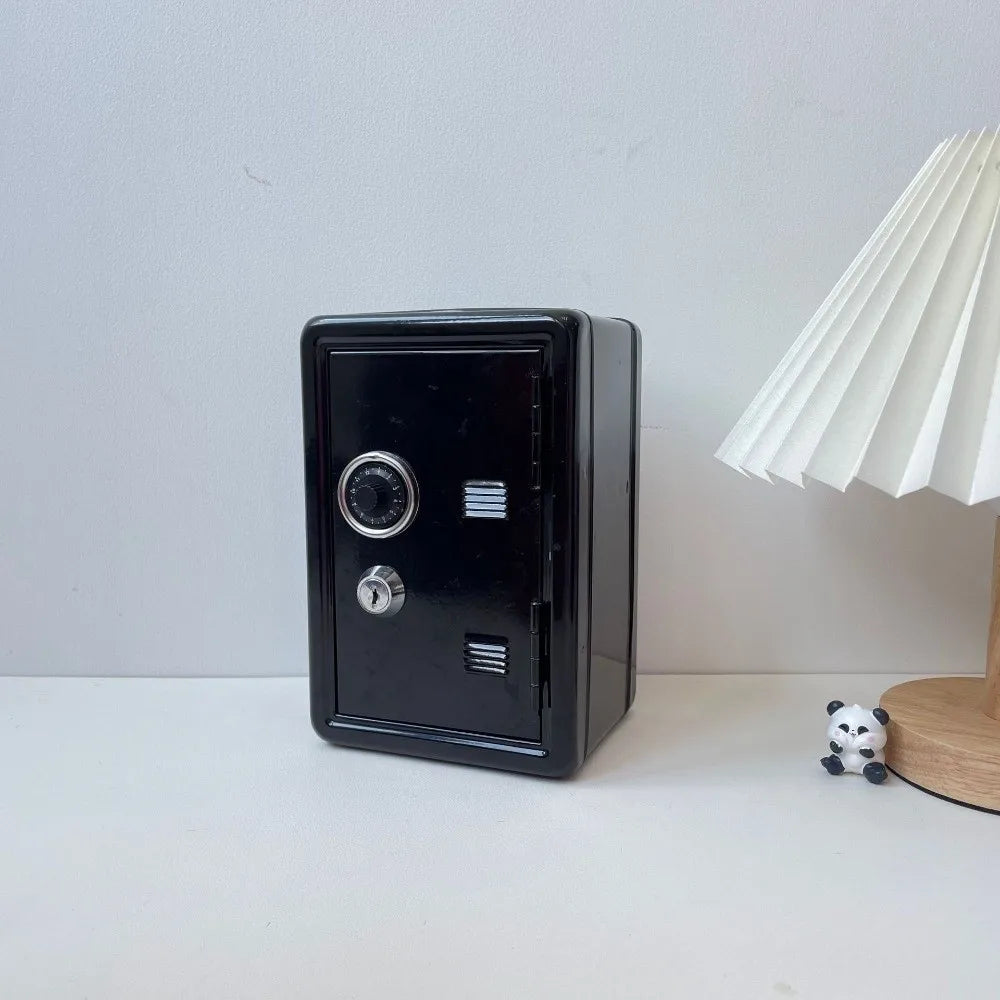 Portable Password Lock Mini Safe Box Anti-Theft Cabinet Piggy Bank Metal Strongbox Household Use