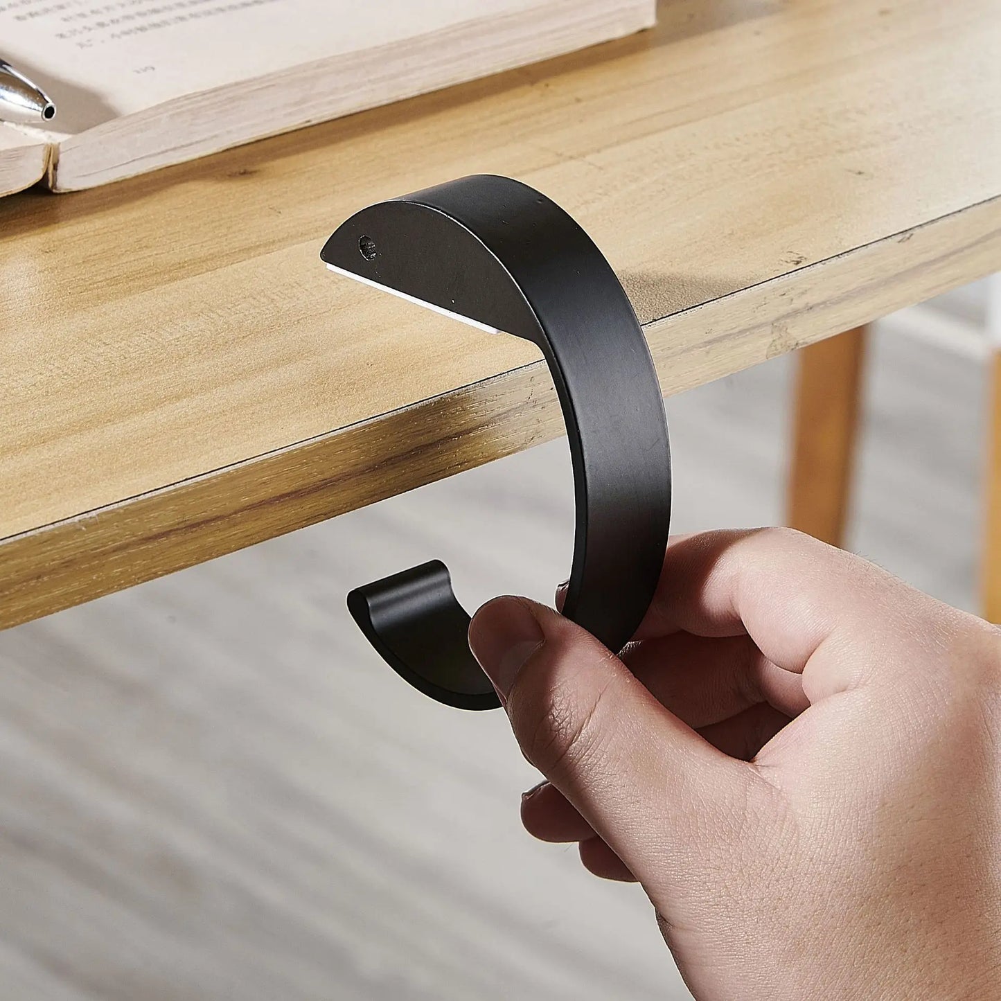 Desk Bag Hanger Portable Bag Hanger School Office Desk Edge Bag Hook Desktop Backpack Hanger Punch Free Desk Side Handbag Rack