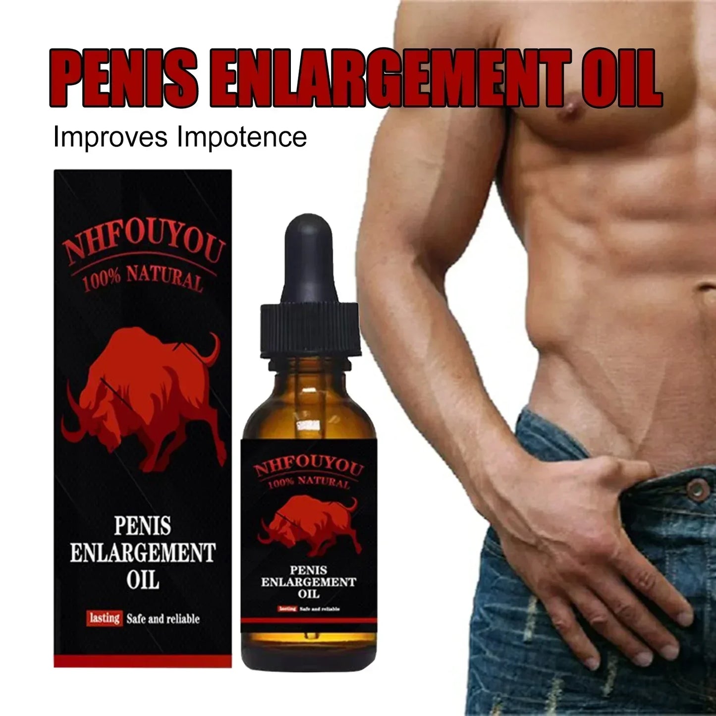 Best Seller  Male Penis Enlargement Gel Sex Toys Big Cock Long Erection Delay Cream Extension Massage Oil 18 Growth  Sex Product