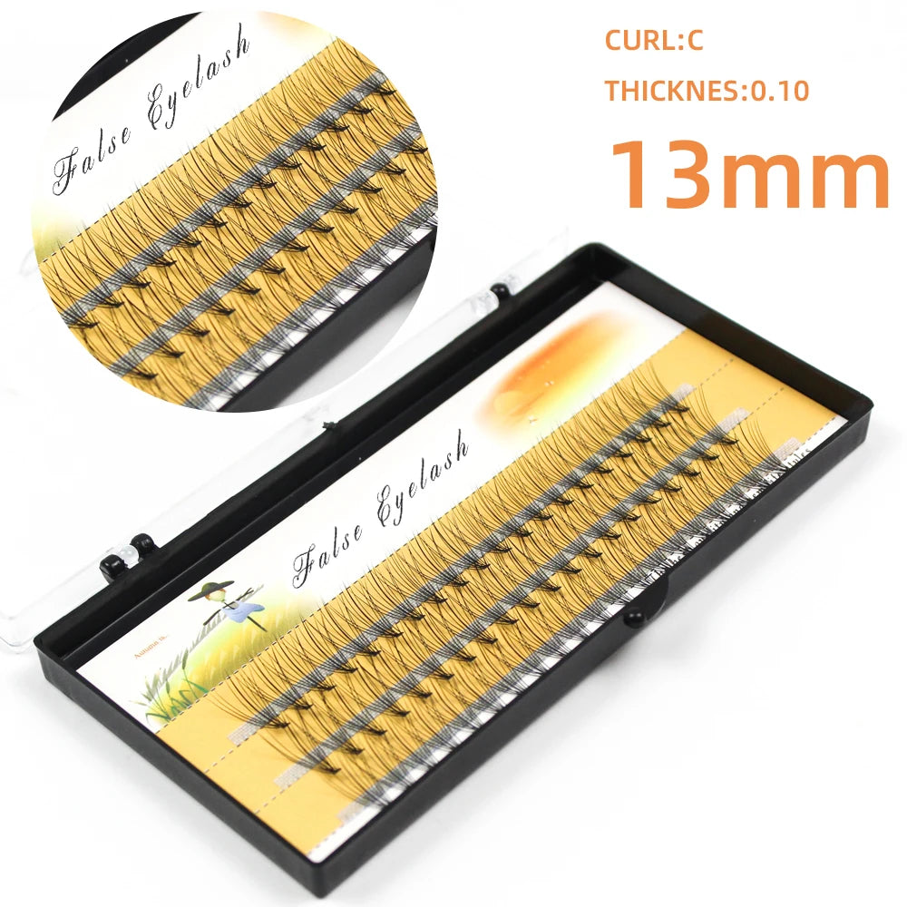 1box/60 Bundles,10D 0.1/0.07mm Thickness Individual Eyelash Extensions eyelashes Cluster Lashes, Natural False Eyelashes Bundles
