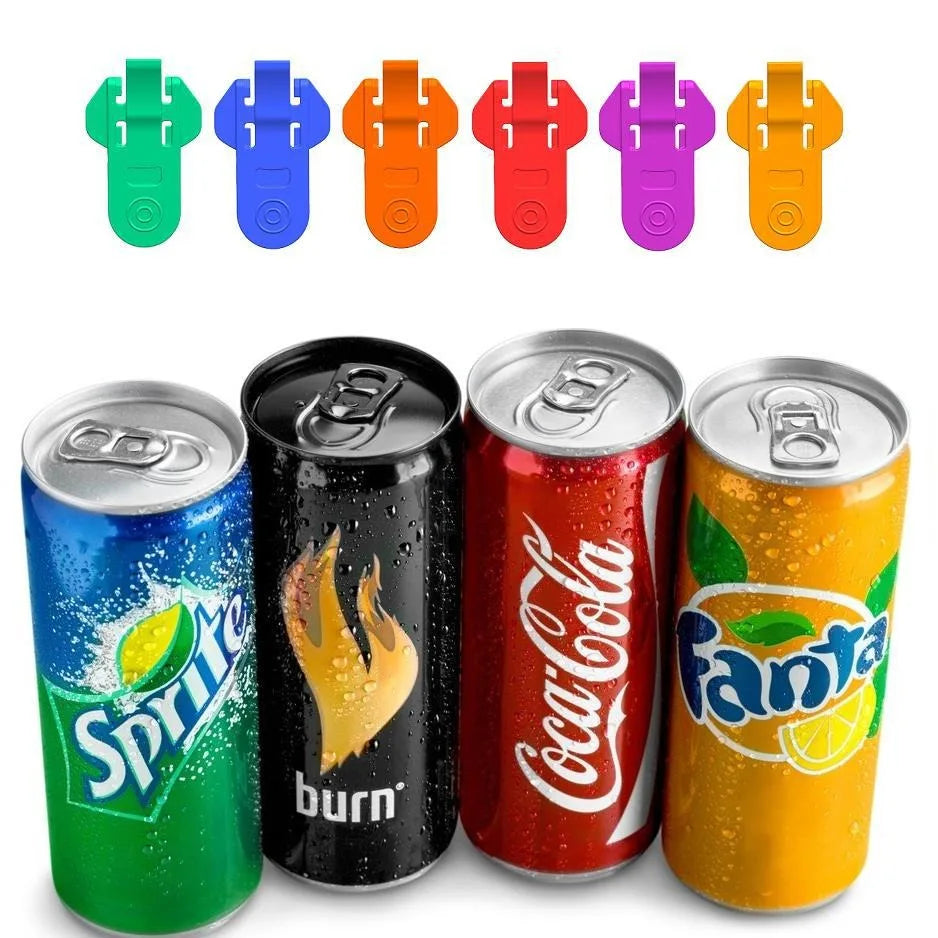 6pcs Sodas Can Opener Manual Reusable Opener for Coke Beer Soda Drink Aluminum Beverage Can Top Ring Opener Tools Easy to Use