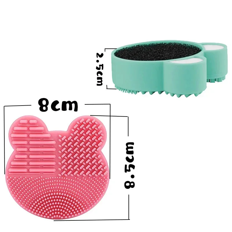 Multifunction Makeup Brush Cleaner Beauty Powder Remover Makeup Brush Dry And Wet Cleaning Silicone Sponge Tool