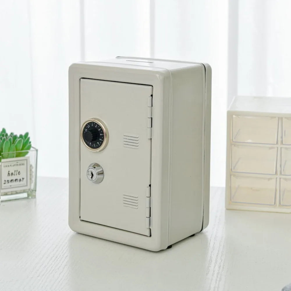 Portable Password Lock Mini Safe Box Anti-Theft Cabinet Piggy Bank Metal Strongbox Household Use
