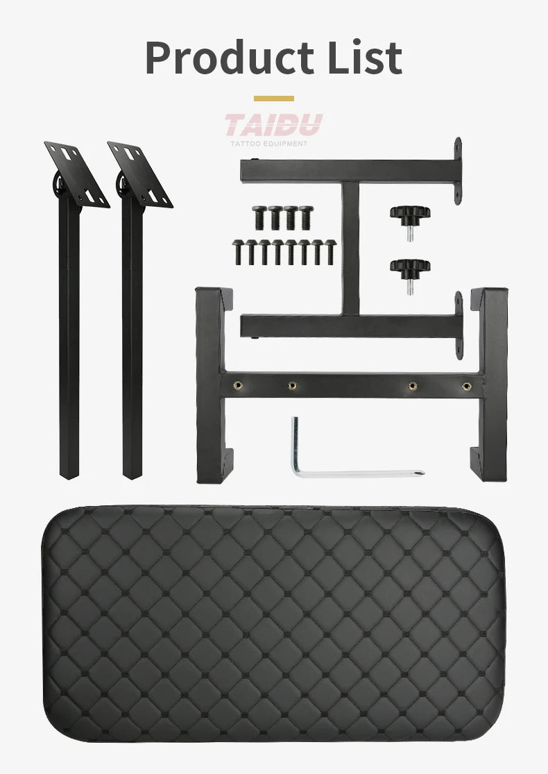 TAIDU Tattoo Armrest Stand With Tray Tattoo Arm Leg Rest Stand Adjust Height 120cm Tattoo Arm Holder Tattoo Equipment