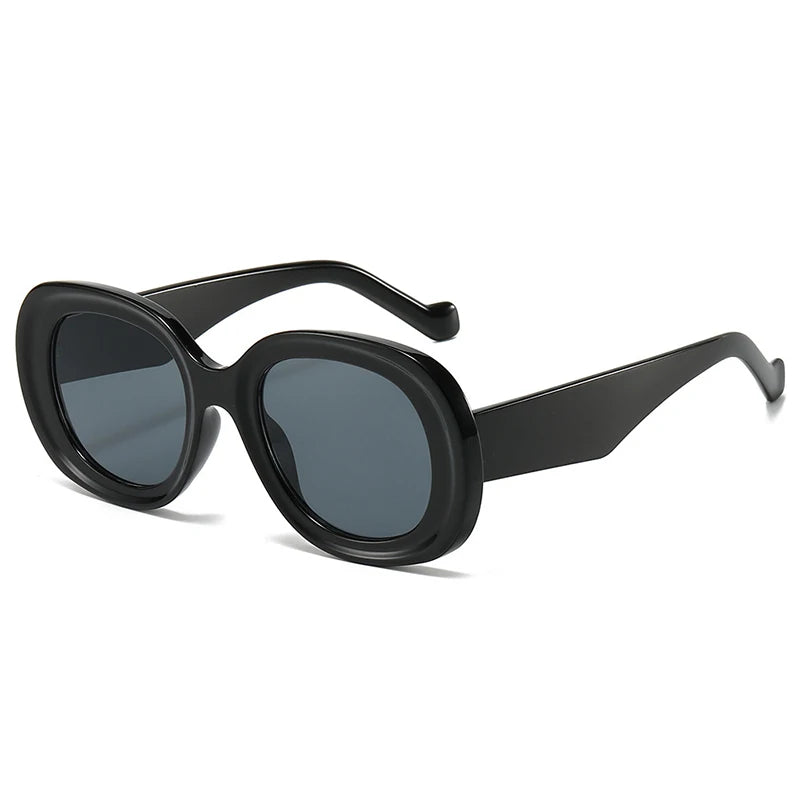 SHAUNA Fashion Oversized Oval Sunglasses Women Retro Trending Men Punk Sun Glasses