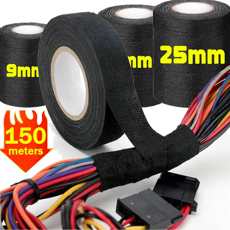 Electrical Tape Heat Resistant Wiring Harness Fabric Waterproof  Automotive Insulating Adhesive Cloth for Cable Wire Wrap 1-10Pc