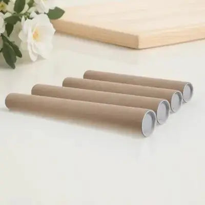 4Pcs Mailing Tubes Kraft Paper Heavy-Duty Round Cardboard Poster Document Transport Protective Shipping Tubes Storage Caps